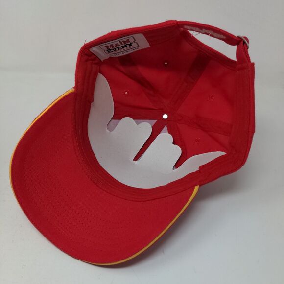 Ed Martin Automotive Men's Slideback Hat Red Adjustable Embroidered Logo - Picture 6 of 7